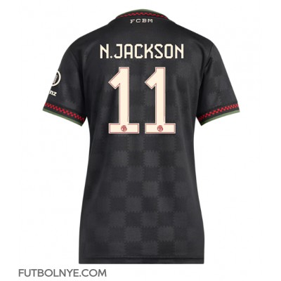 Camiseta Bayern Munich Nicolas Jackson #11 Tercera Equipación para mujer 2025-26 manga corta Camiseta Bayern Munich Nicolas Jackson #11 Tercera Equipación para mujer 2025-26 manga corta